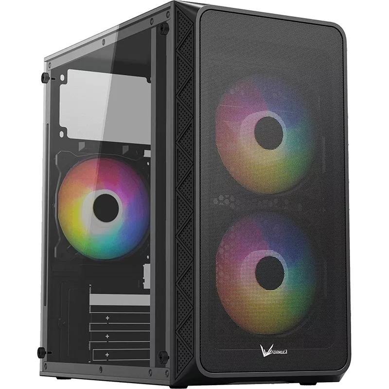 Корпус Formula Air Mesh G4 Plus AR черный без БП mATX 1xUSB2.0 1xUSB3.0 audio