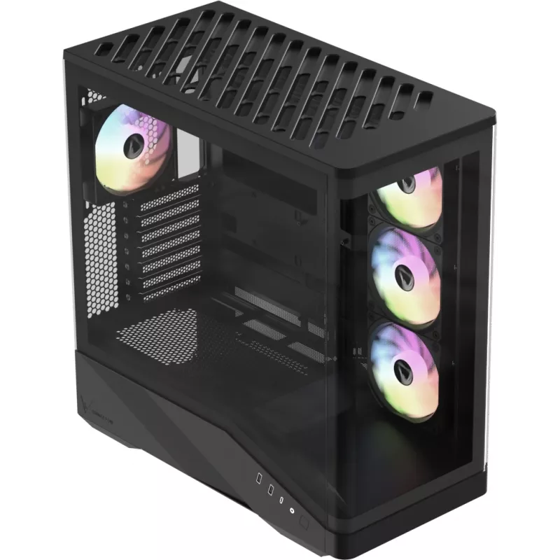 Корпус Formula Crystal U9 PA черный без БП ATX 9x120mm 3x140mm 2xUSB3.0 audio bott PSU