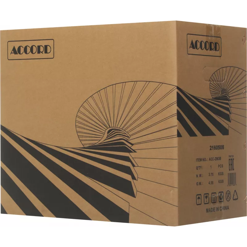 Корпус Accord ACC-ZM3B черный без БП mATX 4x120mm 2x140mm 2xUSB2.0 1xUSB3.0 audio bott PSU