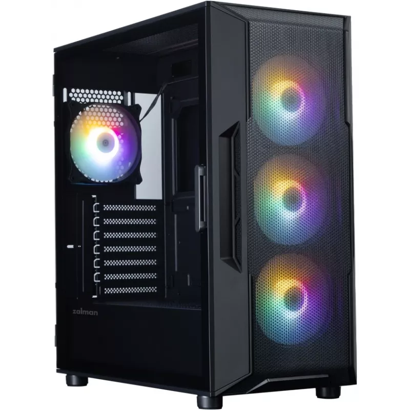 Корпус Zalman i3 Neo v2 черный без БП ATX 7x120mm 5x140mm 1xUSB3.0 audio bott PSU