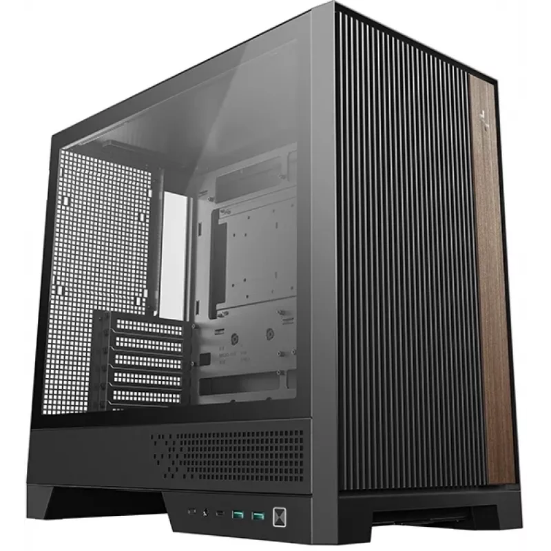 Корпус Deepcool CL600 черный/коричневый без БП ATX 4x120mm 5x140mm 2xUSB3.0 audio bott PSU