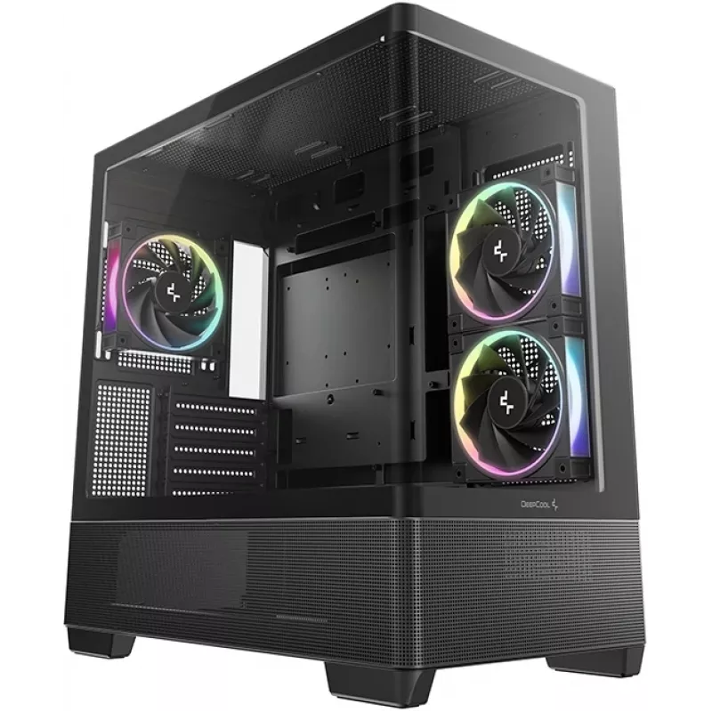 Корпус Deepcool CG380U 3F черный без БП mATX 6x120mm 3x140mm 2xUSB3.0 audio bott PSU