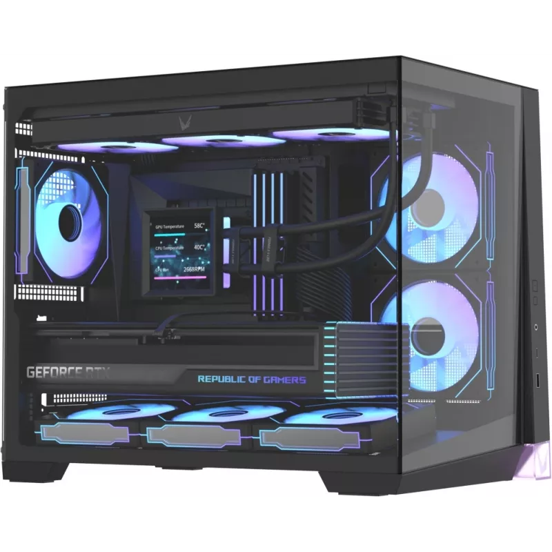 Корпус Formula Crystal Z4M черный без БП mATX 2x120mm 1xUSB2.0 1xUSB3.0 audio bott PSU