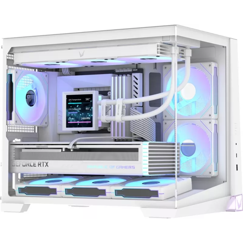 Корпус Formula Crystal Z4M Plus белый без БП mATX 2x120mm 1xUSB2.0 1xUSB3.0 audio bott PSU