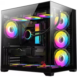 Корпус Bloody CC-122 черный без БП ATX 10x120mm 1xUSB2.0 1xUSB3.0 audio