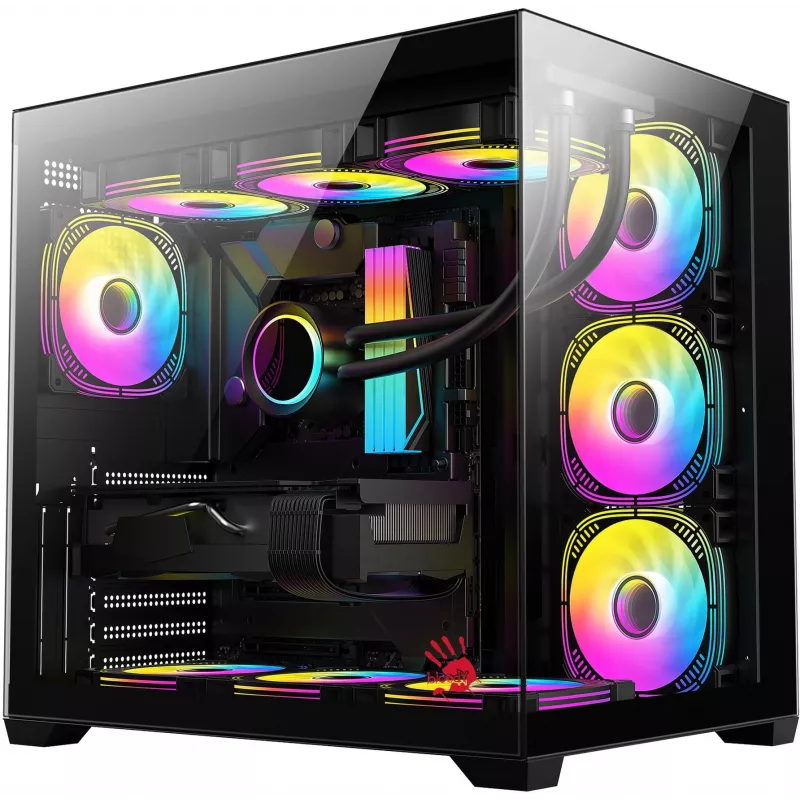 Корпус Bloody CC-122 черный без БП ATX 10x120mm 1xUSB2.0 1xUSB3.0 audio