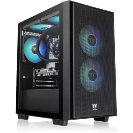 Корпус Thermaltake Versa H16 TG ARGB черный без БП mATX 4x120mm 2x140mm 1xUSB2.0 2xUSB3.0 audio bott PSU