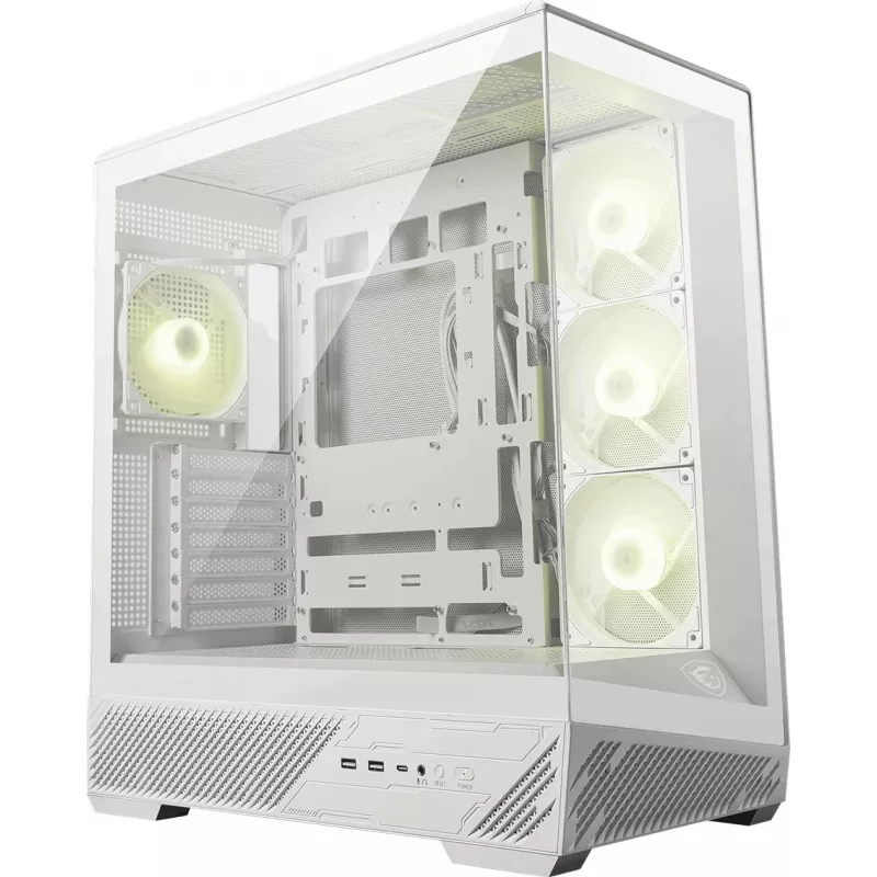 Корпус MSI MAG Pano 130R PZ белый без БП ATX 6x120mm 2x140mm 2xUSB3.0 audio AirDuct bott PSU