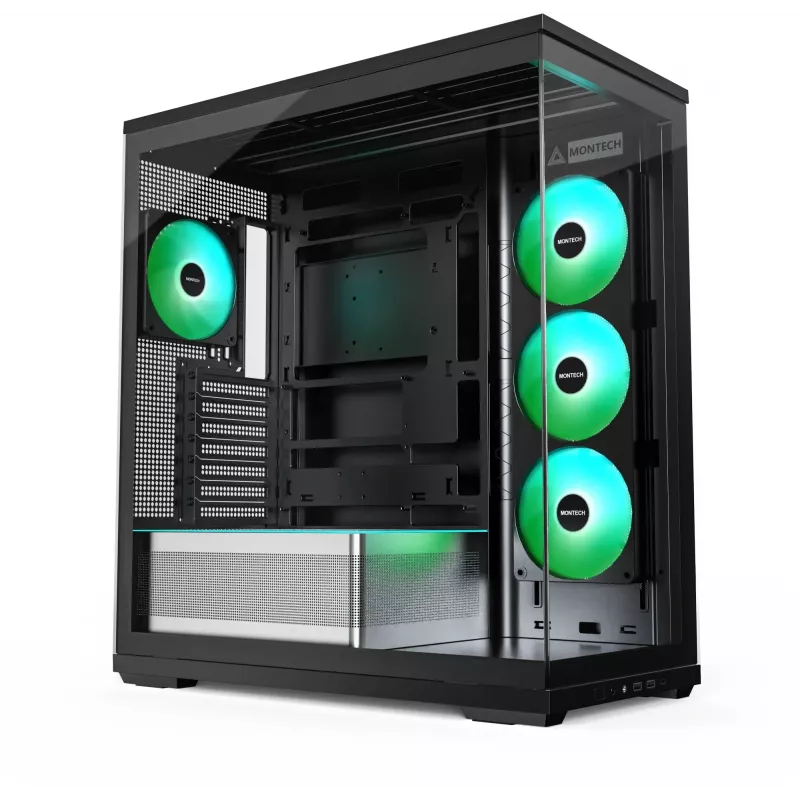 Корпус Montech TG3 черный без БП ATX 9x120mm 4x140mm 2xUSB3.0 audio bott PSU