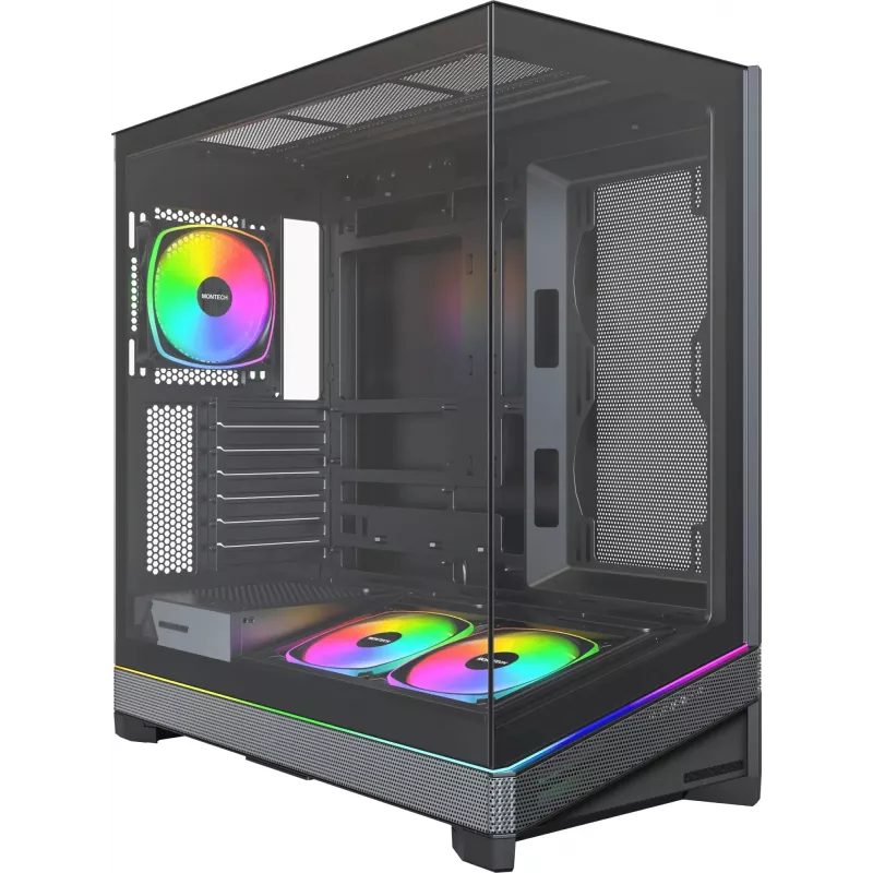 Корпус Montech SKY 3 черный без БП ATX 8x120mm 5x140mm 2xUSB3.0 audio bott PSU