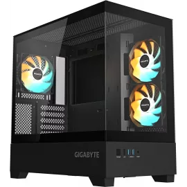 Корпус Gigabyte GB-C201P черный без БП mATX 6x120mm 3x140mm 2xUSB3.0 audio bott PSU