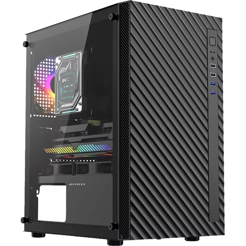 Корпус Accord ACC-508 черный без БП mATX 7x120mm 4x140mm 2xUSB2.0 1xUSB3.0 audio bott PSU