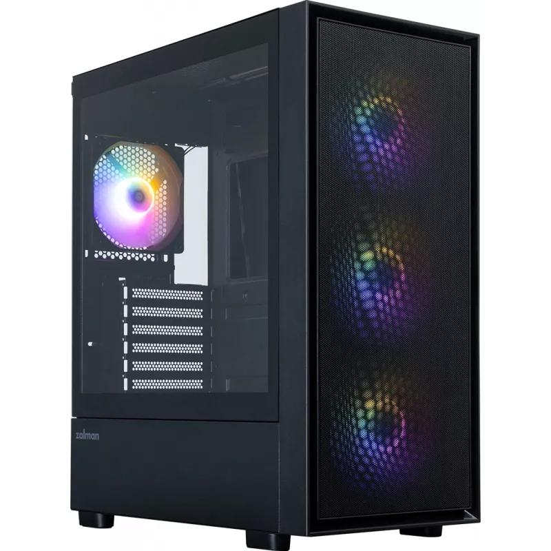Корпус Zalman S6 черный без БП ATX 7x120mm 2x140mm 1xUSB2.0 1xUSB3.0 audio bott PSU