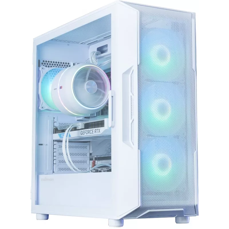 Корпус Zalman i3 Neo V2 белый без БП ATX 7x120mm 5x140mm 1xUSB3.0 audio bott PSU