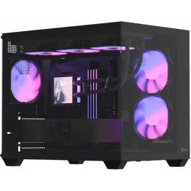 Корпус Formula Crystal Z2M Plus AR V2 черный без БП mATX 6x120mm 2x140mm 1xUSB2.0 1xUSB3.0 audio bott PSU
