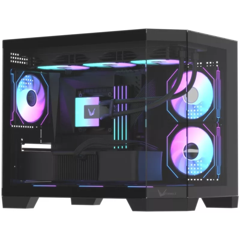 Корпус Formula Crystal Z6M Floe V2 черный без БП mATX 6x120mm 1xUSB2.0 1xUSB3.0 audio bott PSU
