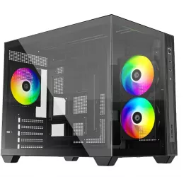 Корпус ID-Cooling View 500 черный без БП mATX 9x120mm 1xUSB2.0 1xUSB3.0 audio bott PSU
