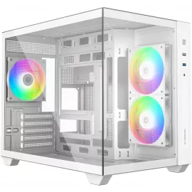 Корпус ID-Cooling View 500 белый без БП mATX 9x120mm 1xUSB2.0 1xUSB3.0 audio bott PSU