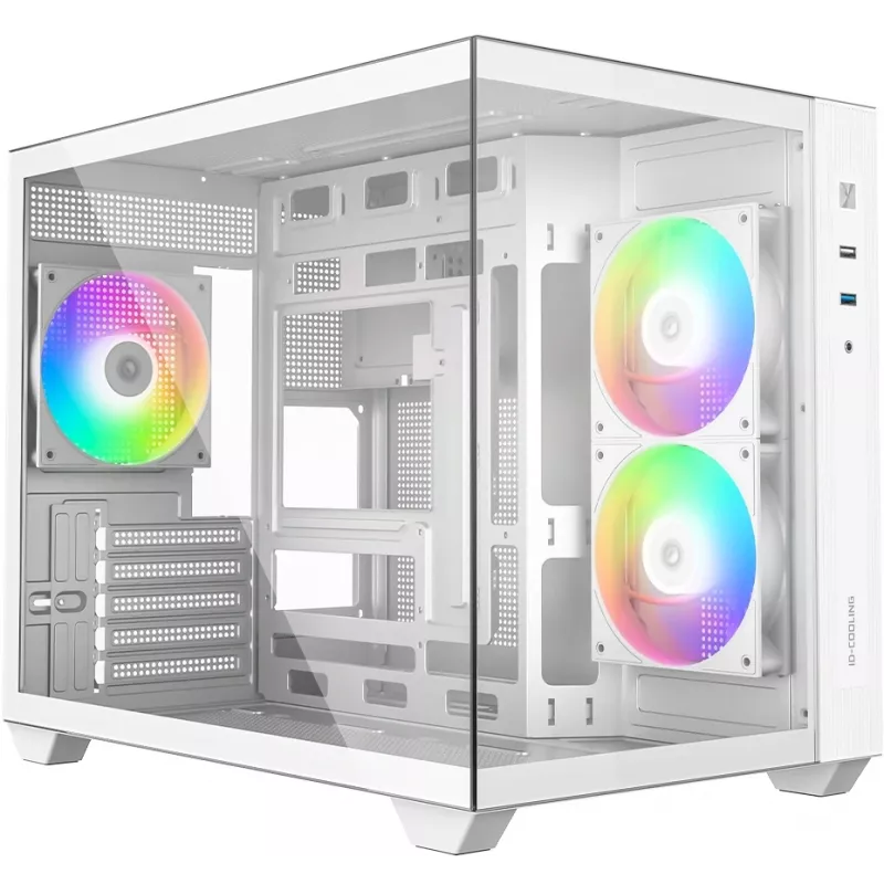 Корпус ID-Cooling View 500 белый без БП mATX 9x120mm 1xUSB2.0 1xUSB3.0 audio bott PSU