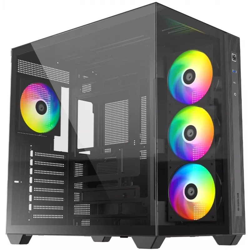 Корпус ID-Cooling View 510 черный без БП ATX 10x120mm 2x140mm 1xUSB3.0 audio bott PSU