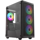 Корпус ID-Cooling Ware 300 черный без БП mATX 6x120mm 2xUSB2.0 1xUSB3.0 audio bott PSU