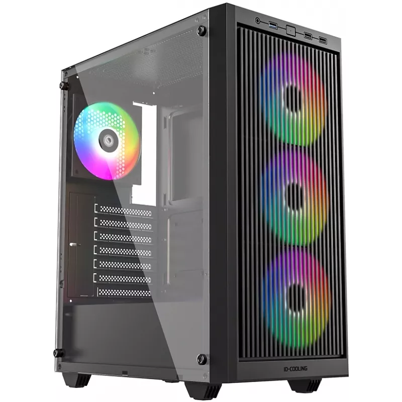 Корпус ID-Cooling Ware 310 черный без БП ATX 6x120mm 2xUSB2.0 1xUSB3.0 audio bott PSU