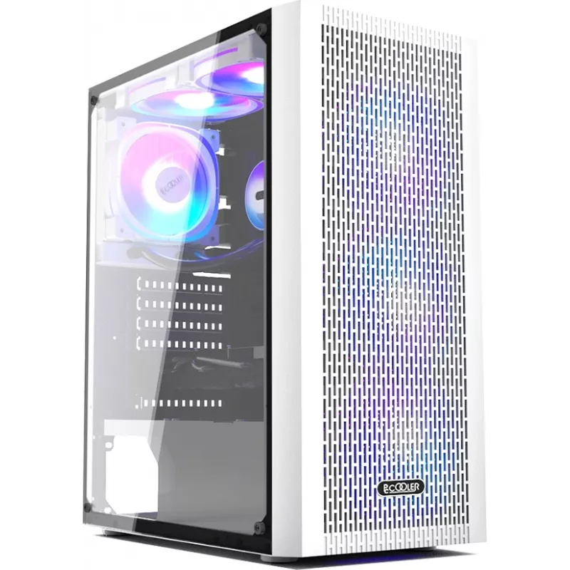 Корпус PcCooler MA100 Mesh Wh белый без БП ATX 5x120mm 2xUSB2.0 1xUSB3.0 audio bott PSU