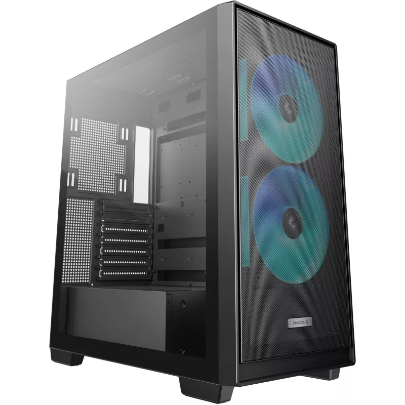 Корпус Deepcool CG580 MESH 2F черный без БП ATX 10x120mm 3x140mm 2xUSB3.0 audio bott PSU