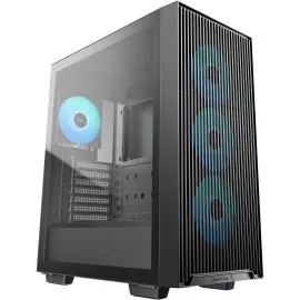Корпус Deepcool CC560 ARGB V3 черный без БП ATX 4x120mm 5x140mm 1xUSB3.0 audio bott PSU
