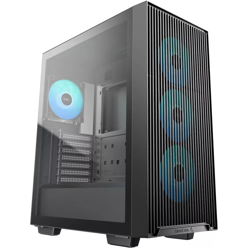 Корпус Deepcool CC560 ARGB V3 черный без БП ATX 4x120mm 5x140mm 1xUSB3.0 audio bott PSU