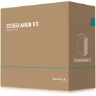 Корпус Deepcool CC560 ARGB V3 черный без БП ATX 4x120mm 5x140mm 1xUSB3.0 audio bott PSU