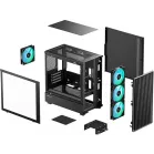 Корпус Deepcool CC350 4F черный без БП mATX 4x120mm 2x140mm 2xUSB2.0 1xUSB3.0 audio bott PSU