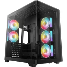 Корпус Deepcool CG590U 5F черный без БП ATX 6x120mm 2x140mm 2xUSB3.0 audio bott PSU