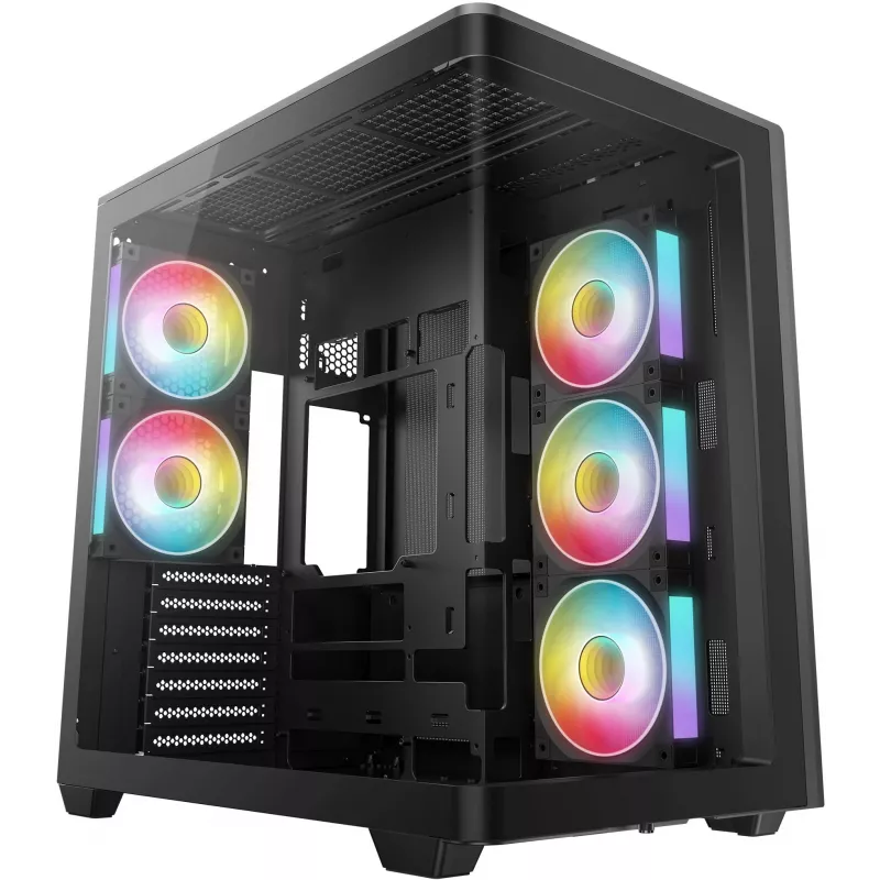 Корпус Deepcool CG590U 5F черный без БП ATX 6x120mm 2x140mm 2xUSB3.0 audio bott PSU