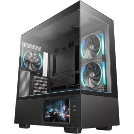 Корпус Deepcool CH690 LCD черный без БП ATX 10x120mm 9x140mm 2xUSB3.0 audio bott PSU