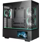 Корпус Deepcool CH690 LCD черный без БП ATX 10x120mm 9x140mm 2xUSB3.0 audio bott PSU