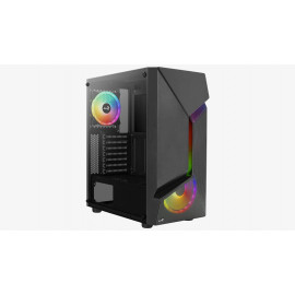 Корпус AeroCool Scape-G-BK-v2 Black Mid Tower ATX/micro ATX/mini-ITX , без БП, Steel, ABS (4711099471546)