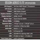 Материнская плата Gigabyte B550M AORUS ELITE Soc-AM4 AMD B550 4xDDR4 mATX AC`97 8ch(7.1) GbLAN RAID+DVI+HDMI