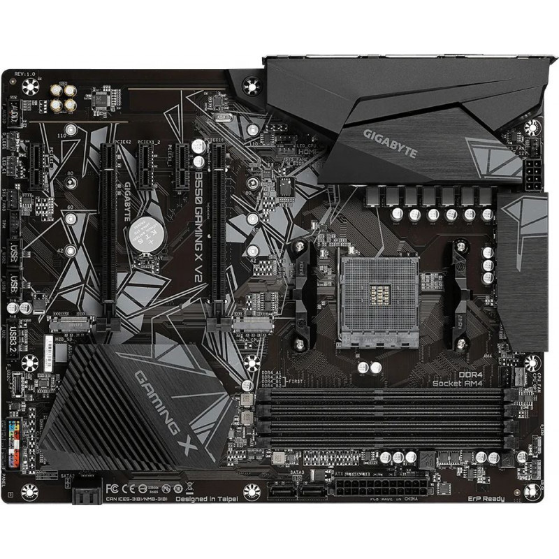 Материнская плата Gigabyte B550 GAMING X V2 Soc-AM4 AMD B550 4xDDR4 ATX AC`97 8ch(7.1) GbLAN RAID+DVI+HDMI Материнская плата Gigabyte B550 GAMING X V2 Soc-AM4 AMD B550 4xDDR4 ATX AC`97 8ch(7.1) GbLAN RAID+DVI+HDMI