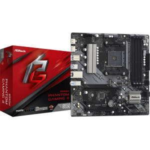  Asrock B550M PHANTOM GAMING 4 SocAM4 AMD B550 4xDDR4 mATX AC97 8ch71 GbLAN RAIDHDMIDP