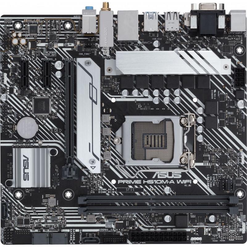 Материнская плата Asus PRIME H510M-A WIFI Soc-1200 Intel H510 2xDDR4 mATX AC`97 8ch(7.1) GbLAN+VGA+HDMI+DP