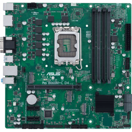 Материнская плата Asus PRO B660M-C D4-CSM Soc-1700 Intel B660 4xDDR4 mATX AC`97 8ch(7.1) GbLAN RAID+VGA+HDMI+DP