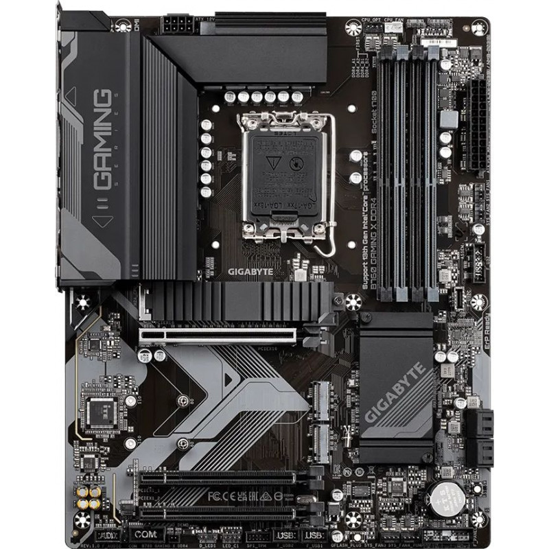 Материнская плата Gigabyte B760 GAMING X DDR4 Soc-1700 Intel B760 4xDDR4 ATX AC`97 8ch(7.1) 2.5Gg RAID+HDMI+DP Материнская плата Gigabyte B760 GAMING X DDR4 Soc-1700 Intel B760 4xDDR4 ATX AC`97 8ch(7.1) 2.5Gg RAID+HDMI+DP