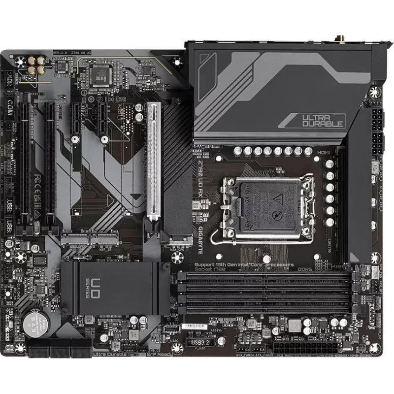 Материнская плата Gigabyte Z790 UD AX Soc-1700 Intel Z790 4xDDR5 ATX AC`97 8ch(7.1) 2.5Gg RAID+HDMI+DP