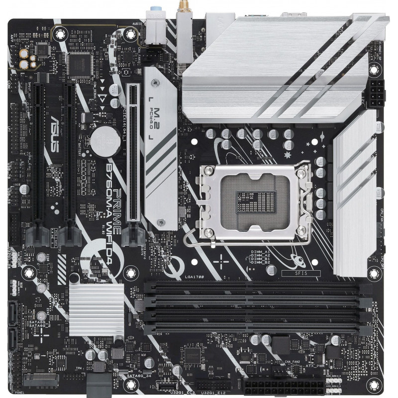 Материнская плата Asus PRIME B760M-A WIFI D4 Soc-1700 Intel B760 4xDDR4 mATX AC`97 8ch(7.1) 2.5Gg RAID+HDMI+DP