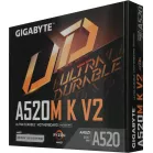 Материнская плата Gigabyte A520M K V2 Soc-AM4 AMD A520 2xDDR4 mATX AC`97 8ch(7.1) GbLAN RAID+VGA+HDMI