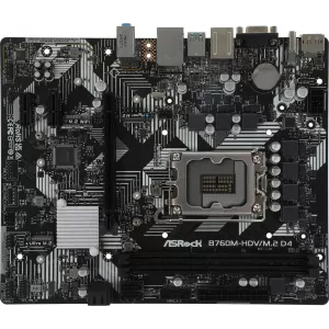  Asrock B760MHDVM2 D4 Soc1700 Intel B760 2xDDR4 mATX AC97 8ch71 GbLAN RAIDVGAHDMIDP