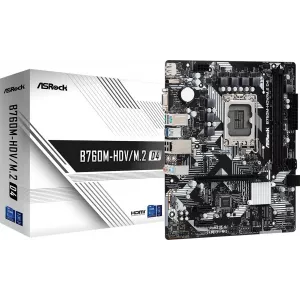  Asrock B760MHDVM2 D4 Soc1700 Intel B760 2xDDR4 mATX AC97 8ch71 GbLAN RAIDVGAHDMIDP