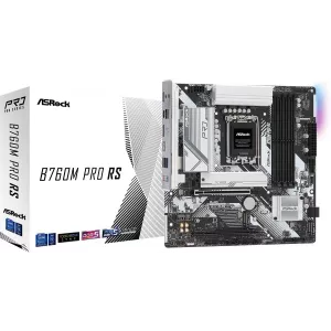  Asrock B760M PRO RS Soc1700 Intel B760 4xDDR5 mATX AC97 8ch71 25Gg RAIDHDMIDP