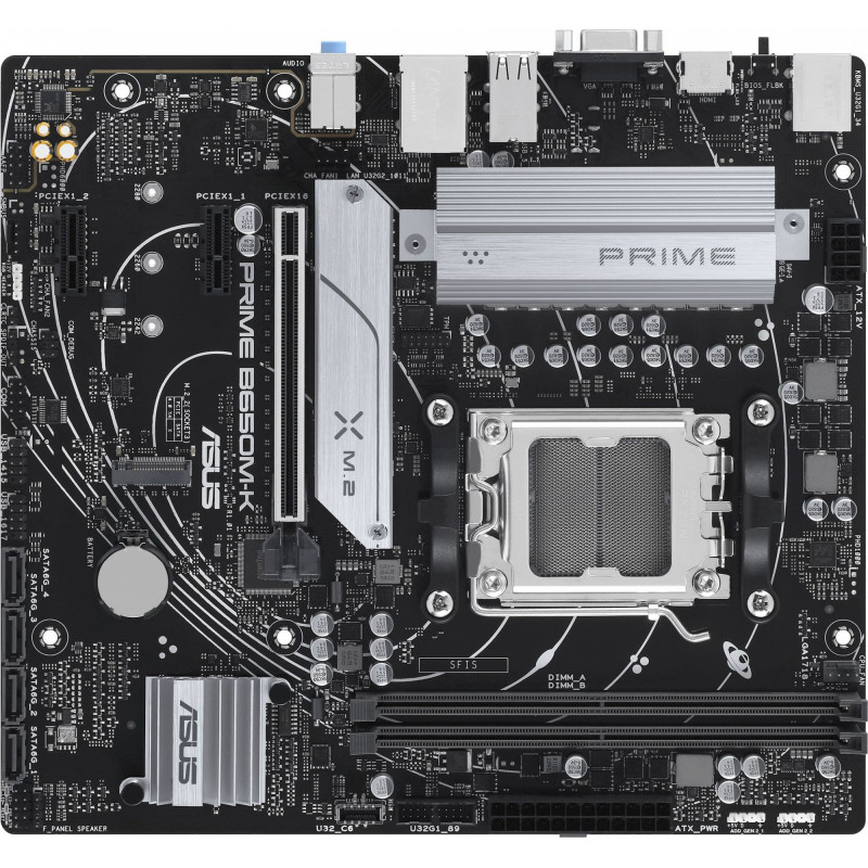 Материнская плата Asus PRIME B650M-K SocketAM5 AMD B650 2xDDR5 mATX AC`97 8ch(7.1) 2.5Gg RAID+VGA+HDMI Материнская плата Asus PRIME B650M-K SocketAM5 AMD B650 2xDDR5 mATX AC`97 8ch(7.1) 2.5Gg RAID+VGA+HDMI